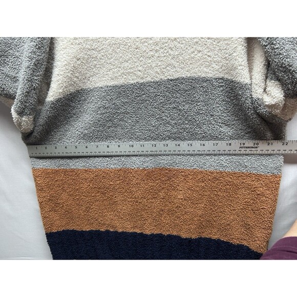 Thread And Supply Women’s Large Plush Striped Fuzzy Sweater Long Sleeve Pullover - Picture 5 of 7